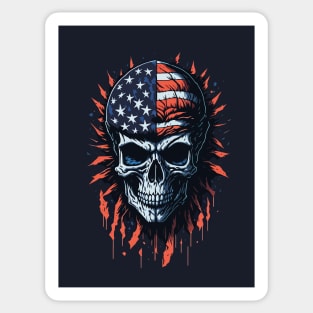 American Skull Sticker